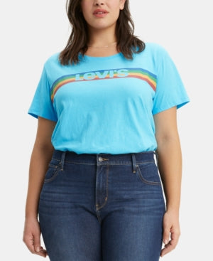 Levi's Trendy Plus Size Perfect T-Shirt 3X Turquoise