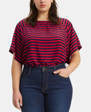 Levis® Trendy Plus Size Miranda Striped Top, Red.