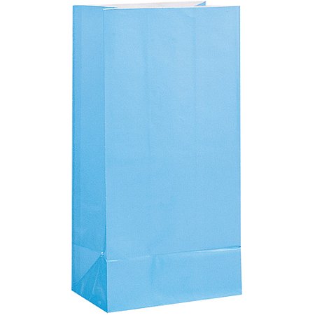 Unique Party Paper Luminary & Party Bags, Baby Blue.