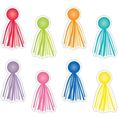 Schoolgirl Style 36pc Hello Sunshine - Tassels Colorful Cut-Outs 6" x 3.5".