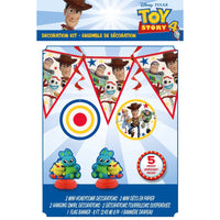 Toy Story 4 Birthday Party 5 Pc Decoration Kit - 8 Ft Flag Banner.